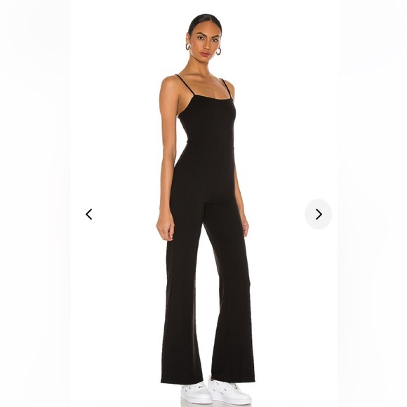Lovers + Friends Pants - Lovers + Friends Lavinia Black Jumpsuit Wide Leg Ponte Minimal Chic Size Small